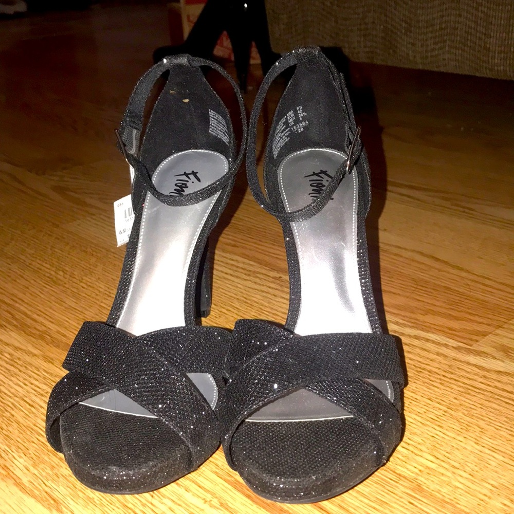 Sparkly black heels